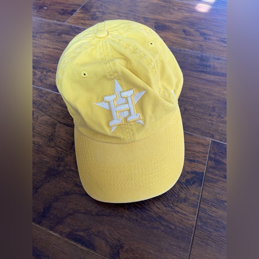 Yellow Astros dad hat